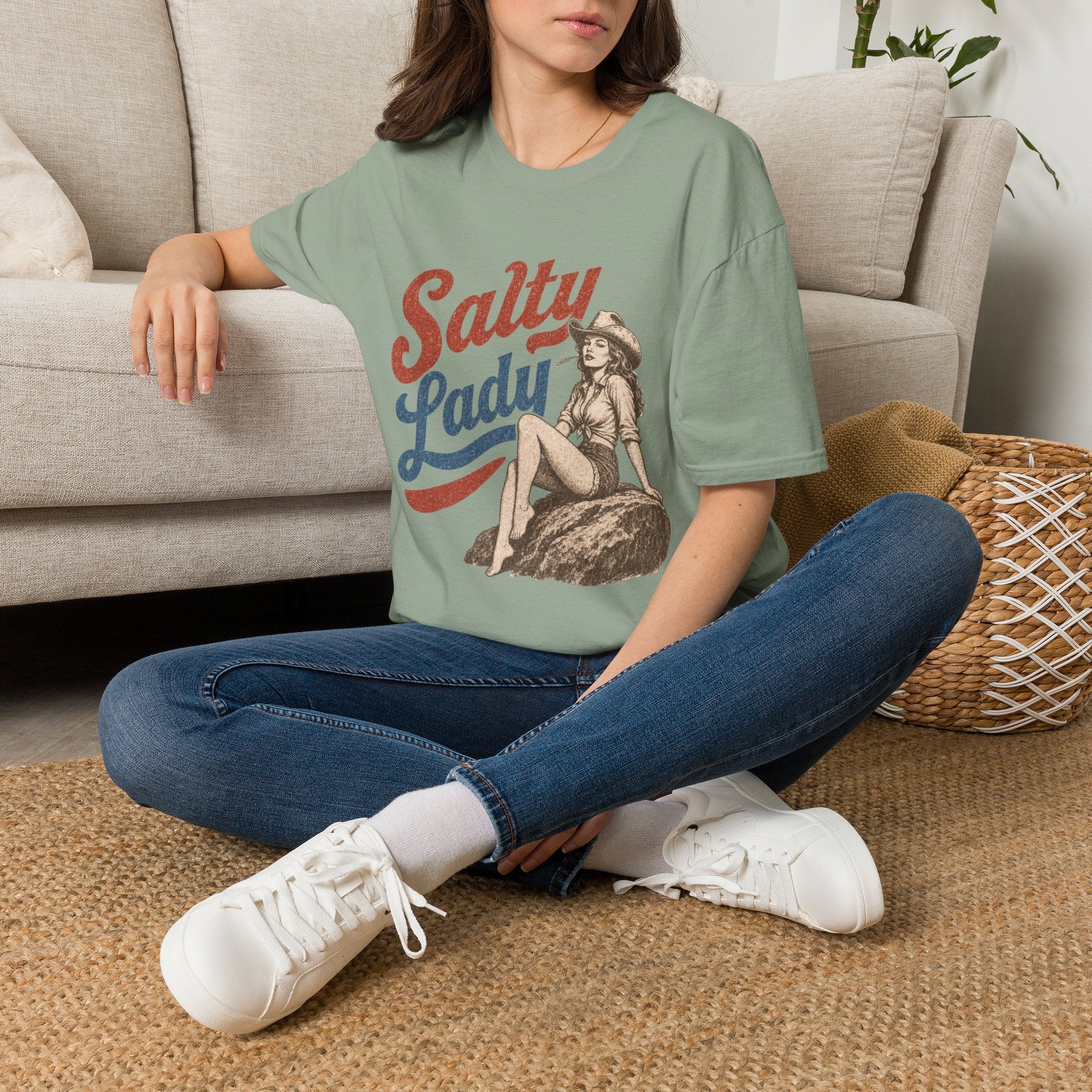Salty Lady T-Shirt — Vintage Cowgirl Retro Graphic Tee