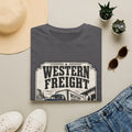 Western Freight Vintage Truck T-Shirt — 'Delivered Rain or Shine' Route 66 Tee