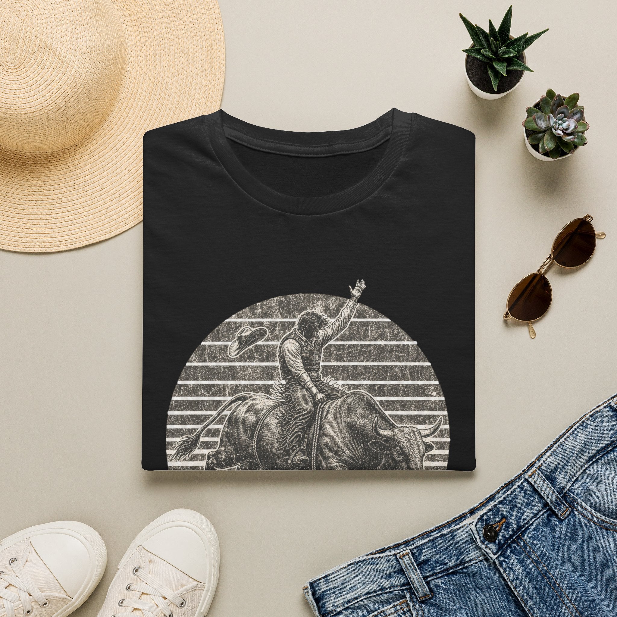 Bull Rider T-Shirt — Vintage Rodeo Western Graphic Tee