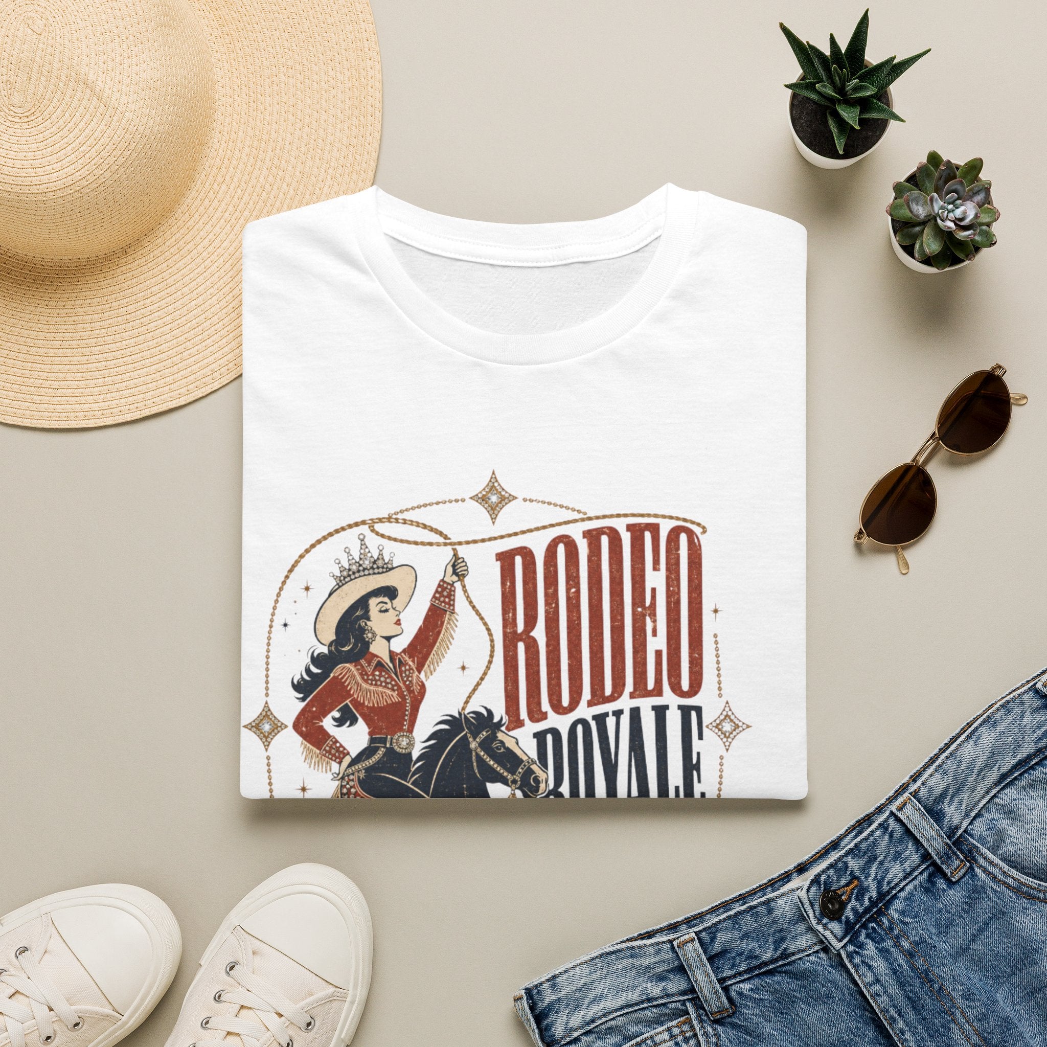 Rodeo Royale Graphic T-Shirt — Western Cowgirl Horse Logo