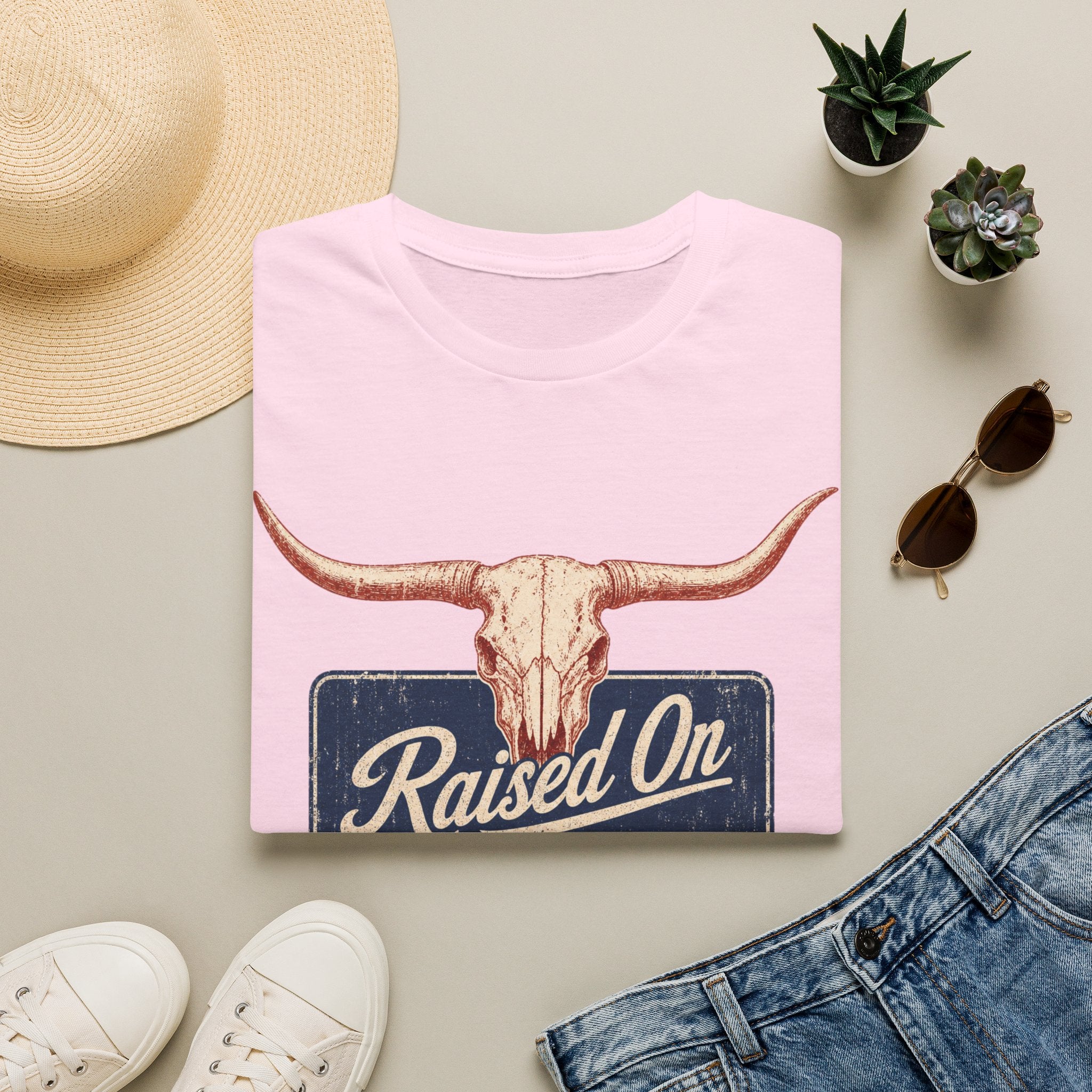 Raised On 80s Country T-Shirt — Vintage Longhorn Western Tee