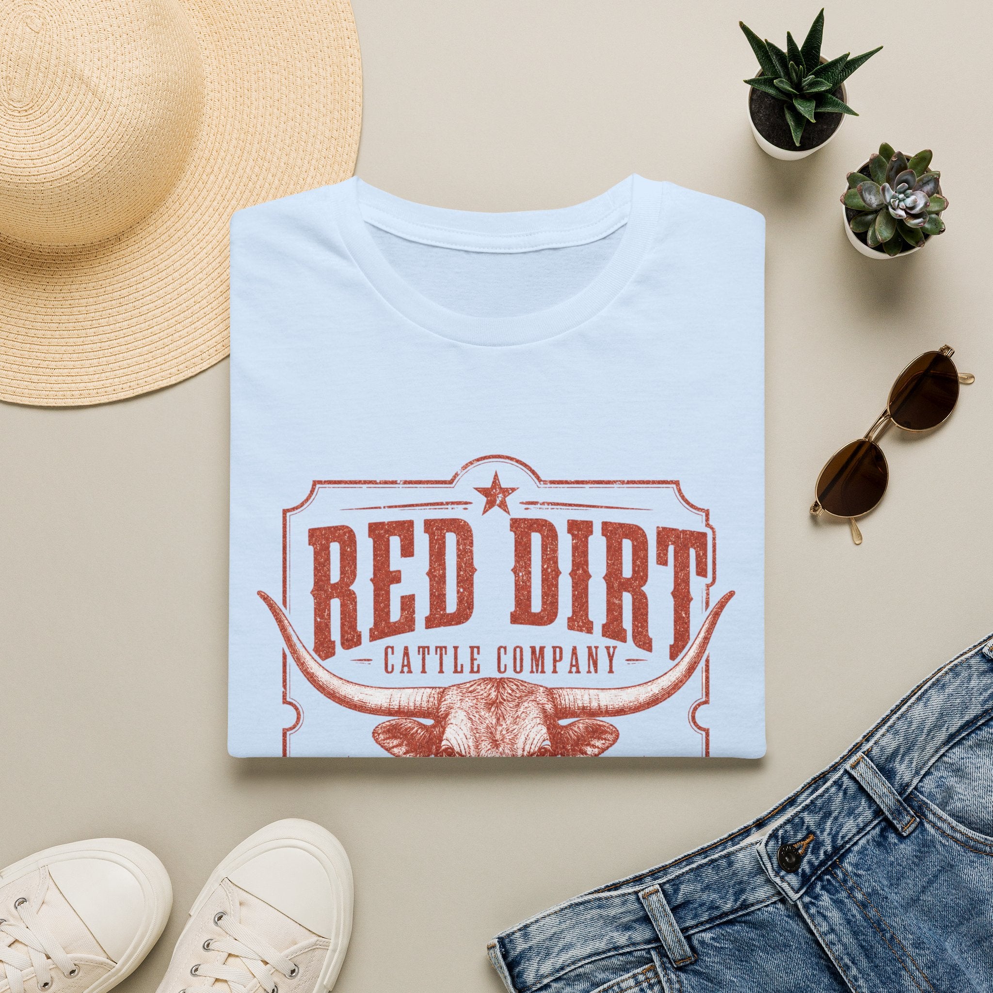 Red Dirt Cattle Company T-Shirt — Vintage Western Ranch Tee