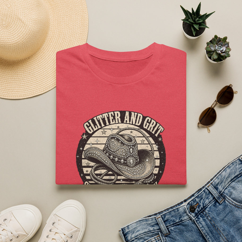 Glitter and Grit Cowboy Hat T-Shirt — She Shines Anyway Graphic Tee