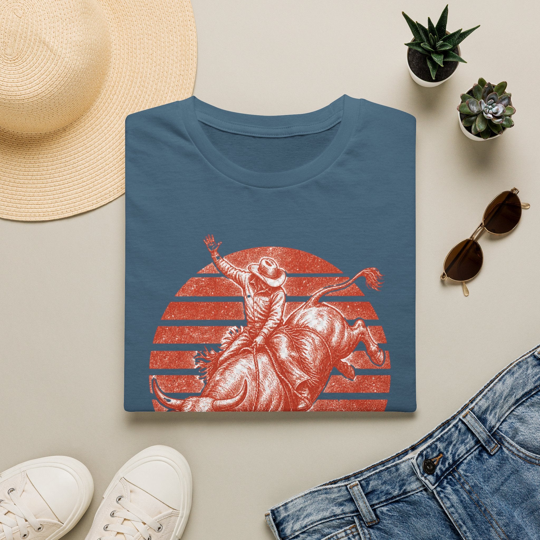Bull Rider T‑Shirt — Vintage Rodeo Western Graphic Tee