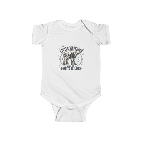 Baby Bodysuit – 'Little Maverick Born to Be Loved' Vintage Cowboy Onesie