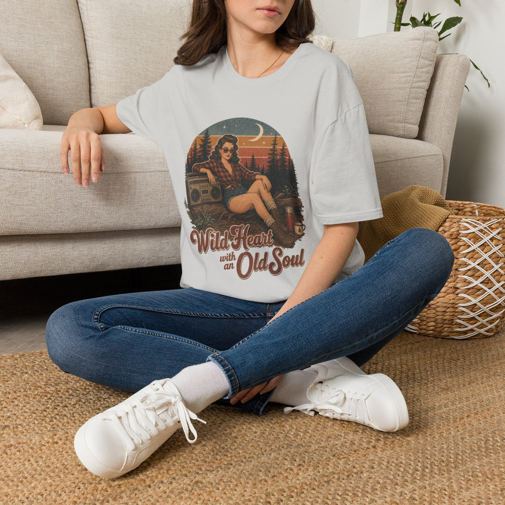 Vintage 'Wild Heart, Old Soul' Graphic T-Shirt
