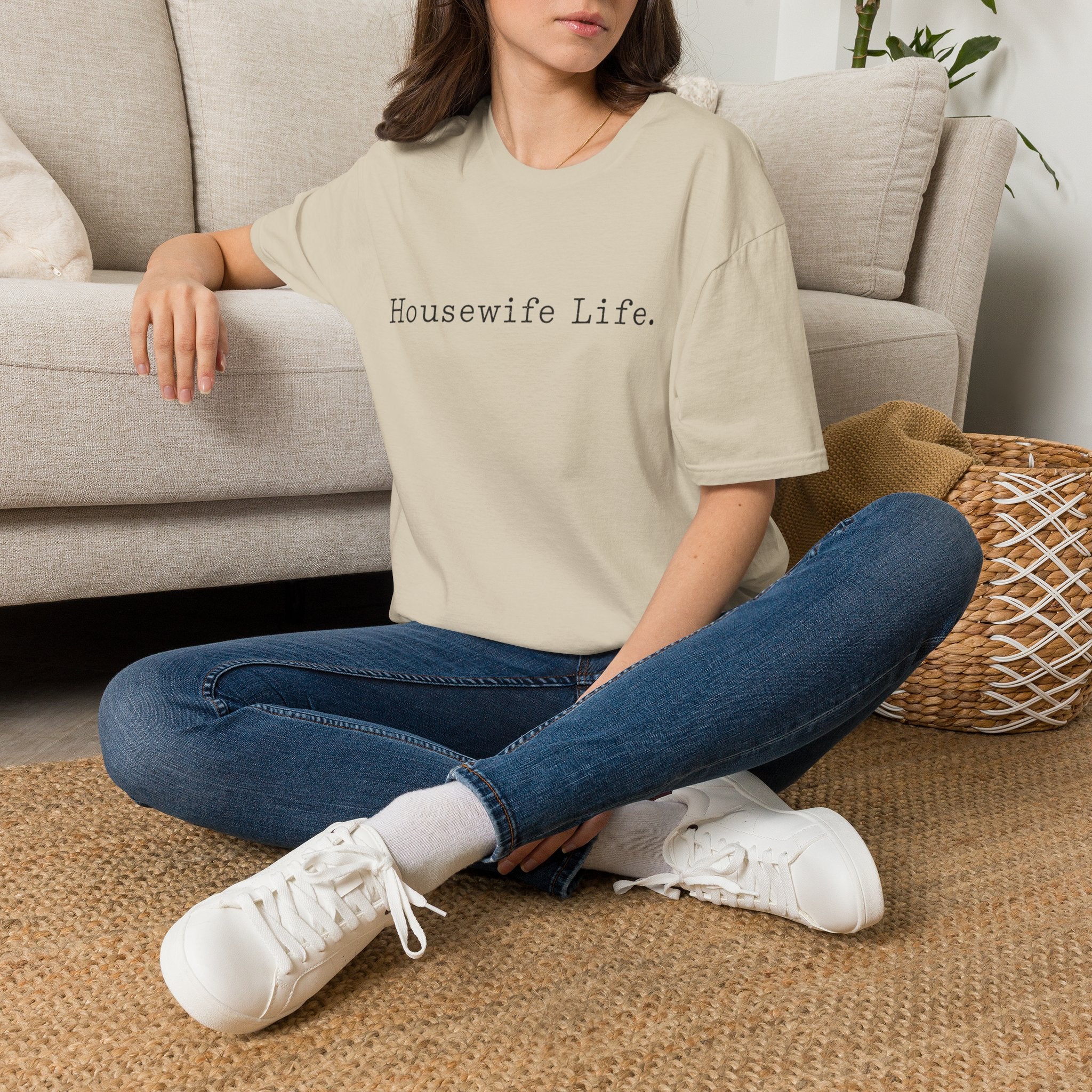 Housewife Life Tee — Minimalist 'Housewife Life.' Crewneck T-Shirt