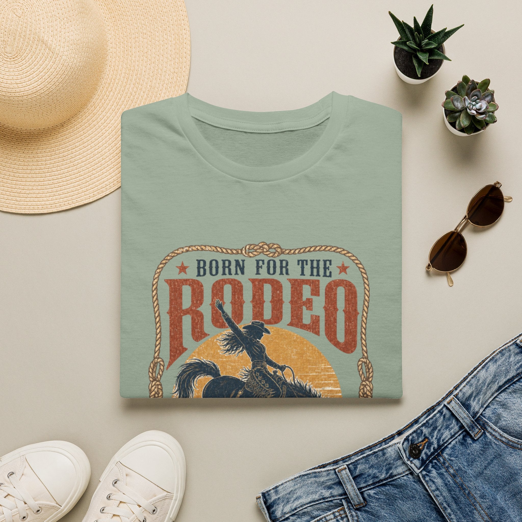 Born for the Rodeo T-Shirt — Western Bull Riding Graphic Tee