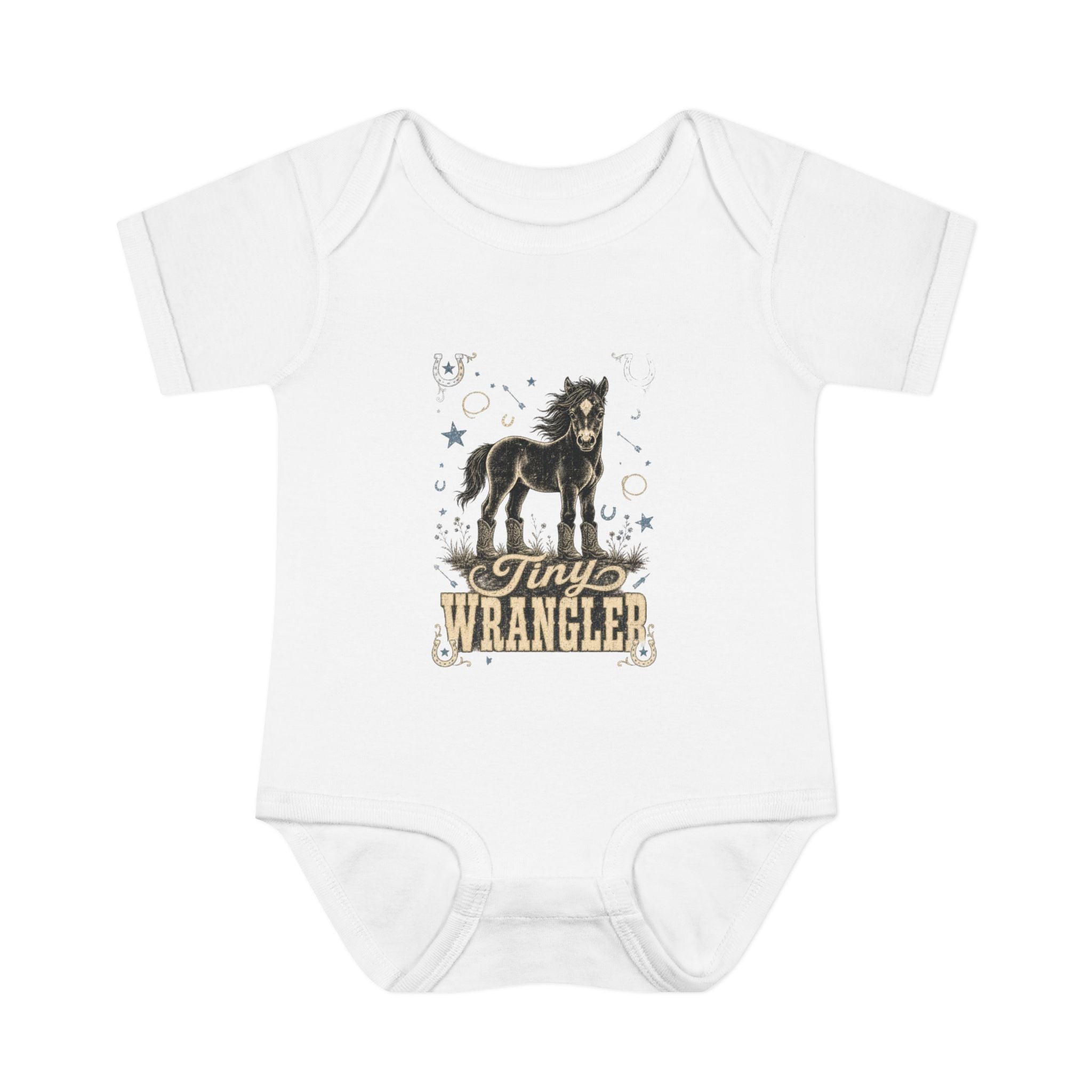"Tiny Wrangler" Western Baby Onesie