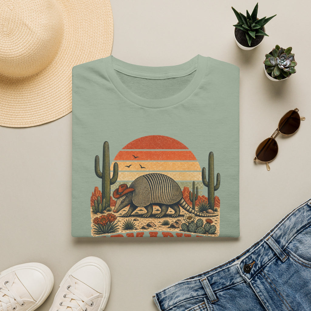 Armadillo Country T-Shirt — Retro Desert Sunset Graphic Shirt