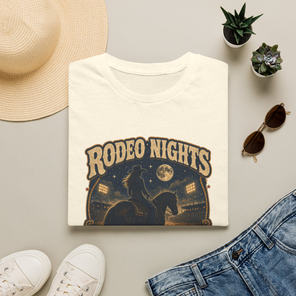 Rodeo Nights T‑Shirt — Wild Hearts Never Quit Western Graphic Tee
