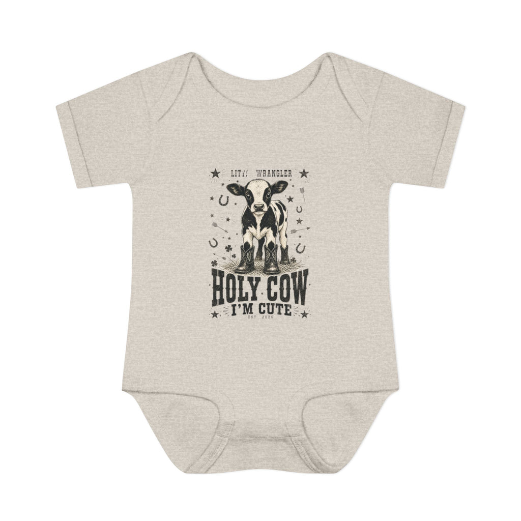 “Holy Cow I’m Cute” Graphic Baby Onesie