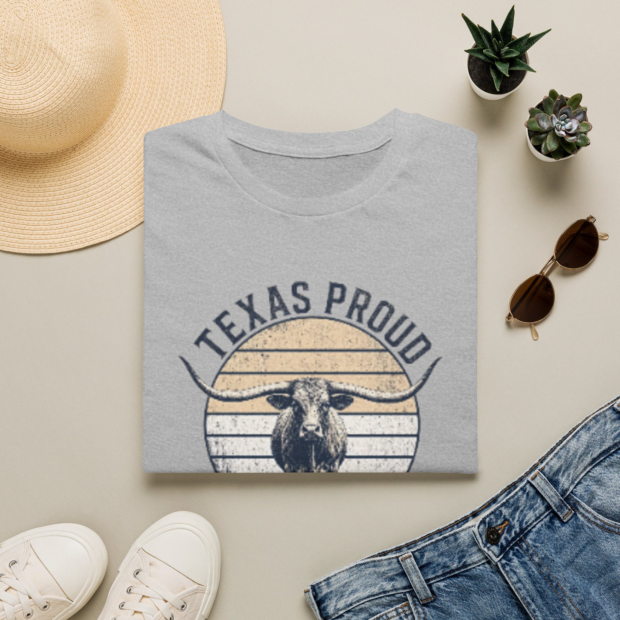 Texas Proud "Born to Roam" T-Shirt — Vintage Longhorn Tee for Texas Lovers