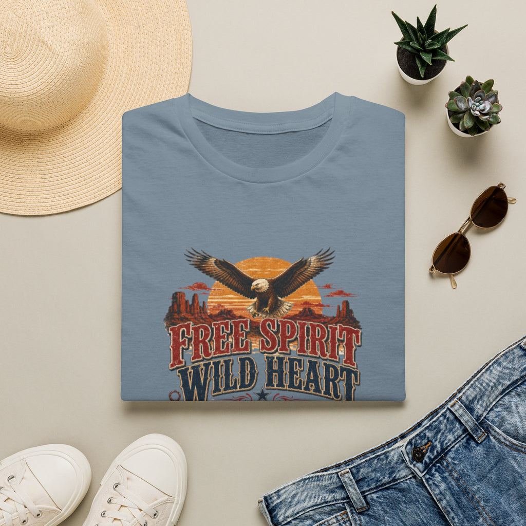 T-Shirt — Free Spirit Wild Heart Eagle Graphic (American Soul)
