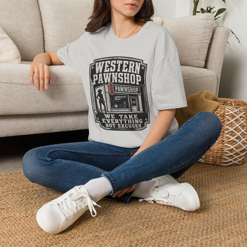 Western Pawnshop T-Shirt — Vintage Wild West Pawnshop Graphic Tee