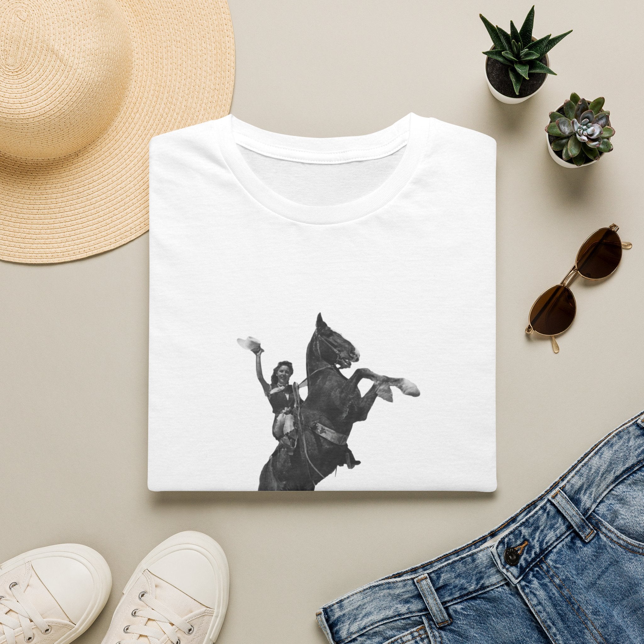 Cowgirl Graphic T‑Shirt — Vintage Horse & Rider Tee