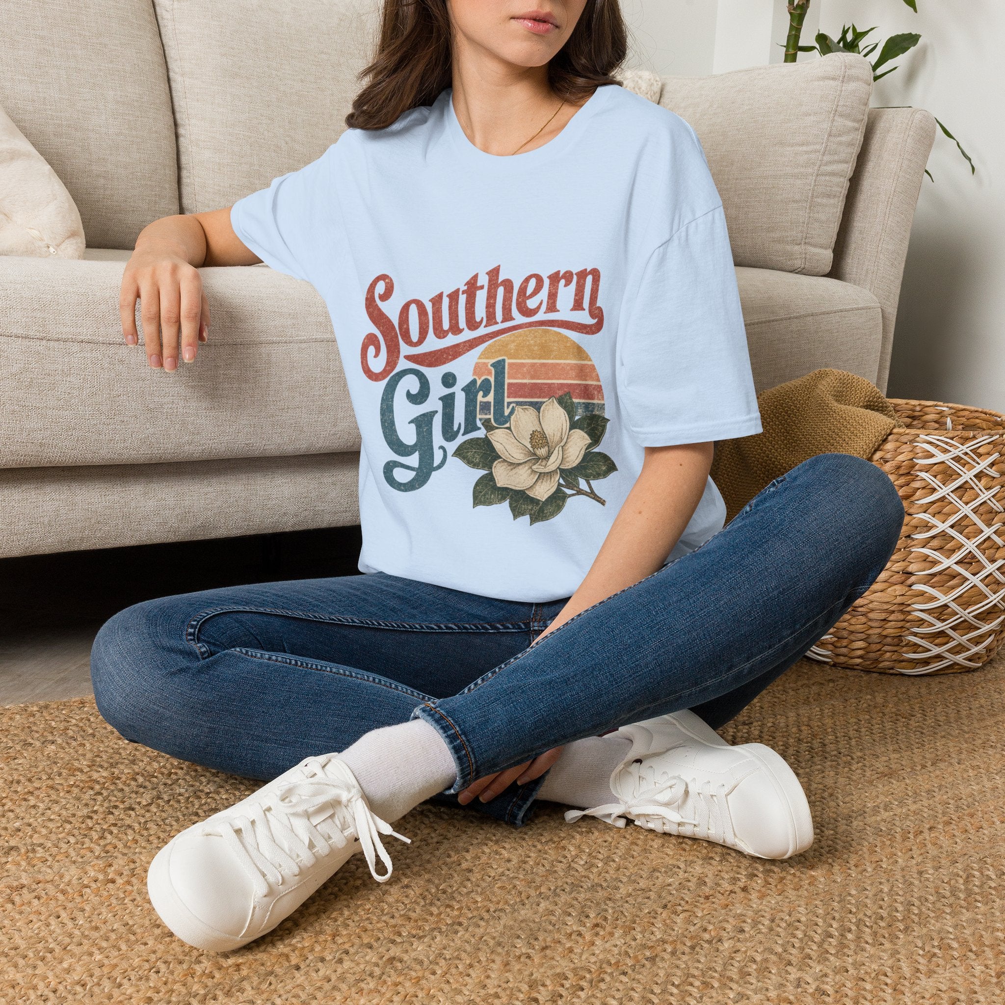 Southern Girl T-Shirt — Vintage Retro Magnolia Tee