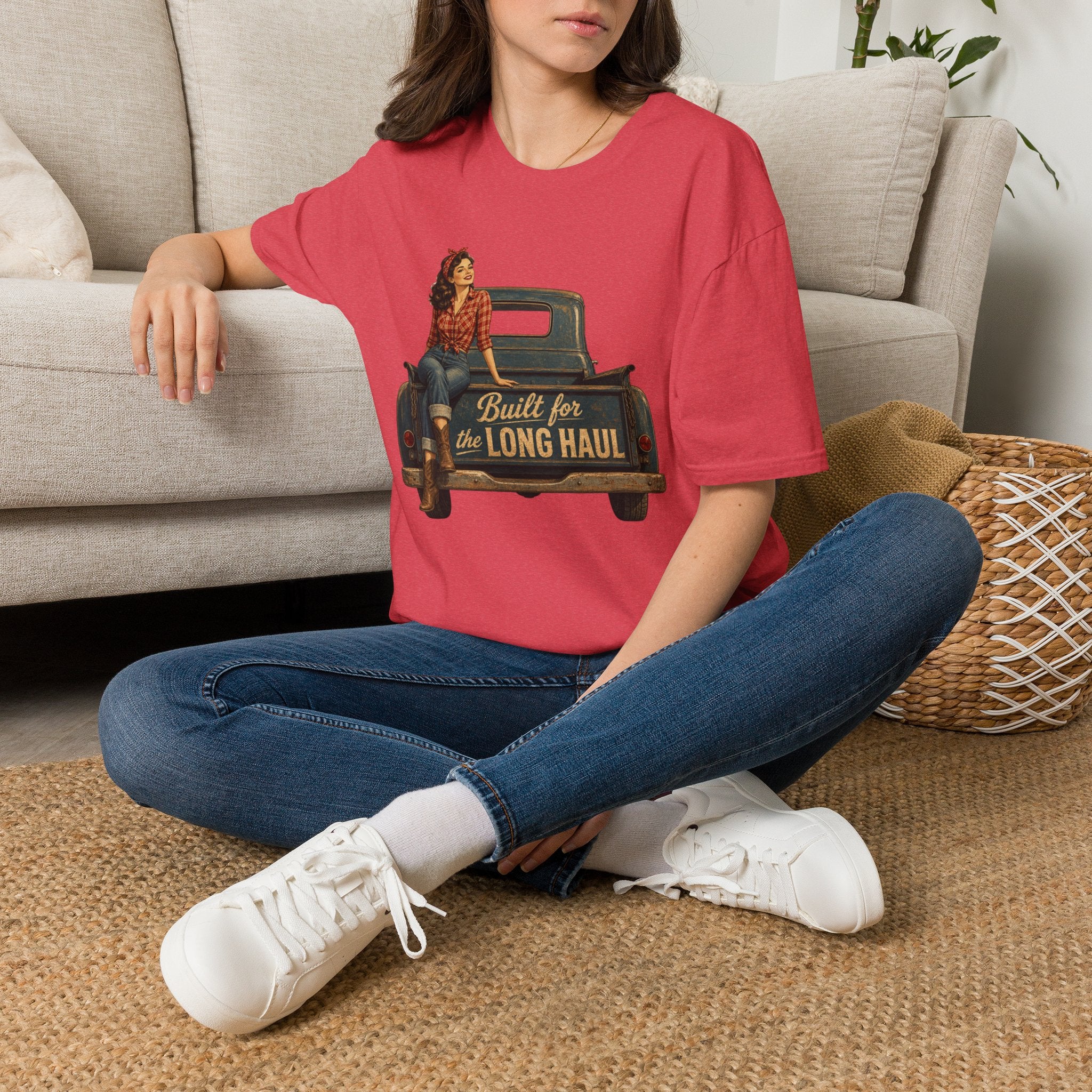 Built for the Long Haul T-Shirt — Vintage Truck & Rosie Roadtrip Tee