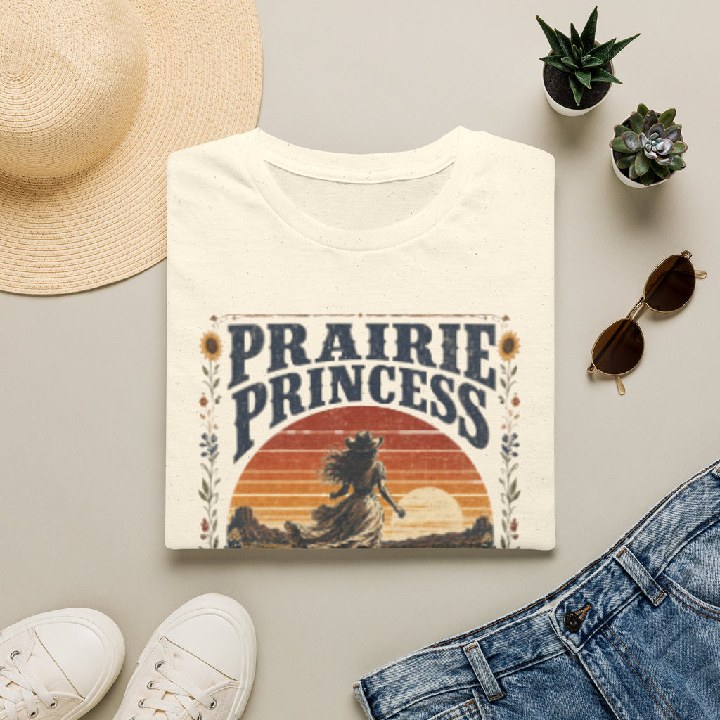 Prairie Princess T-Shirt — Vintage Sunset Cowgirl Tee