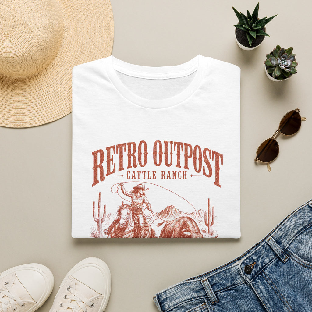 Retro Outpost Cattle Ranch T-Shirt — Vintage Western Cowboy Graphic Tee