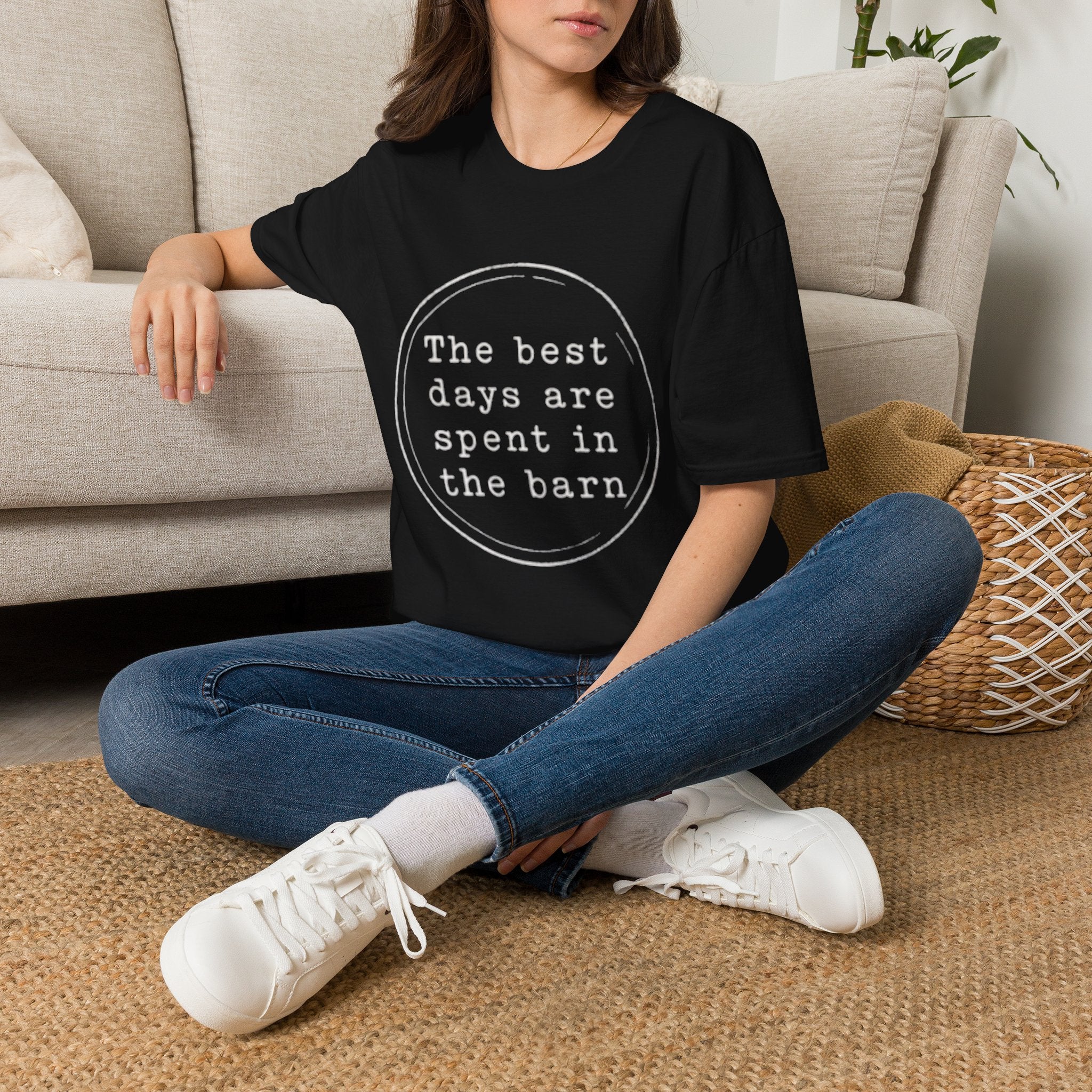 Barn Life T‑Shirt – “The Best Days Are Spent in the Barn” Rustic Farm Tee