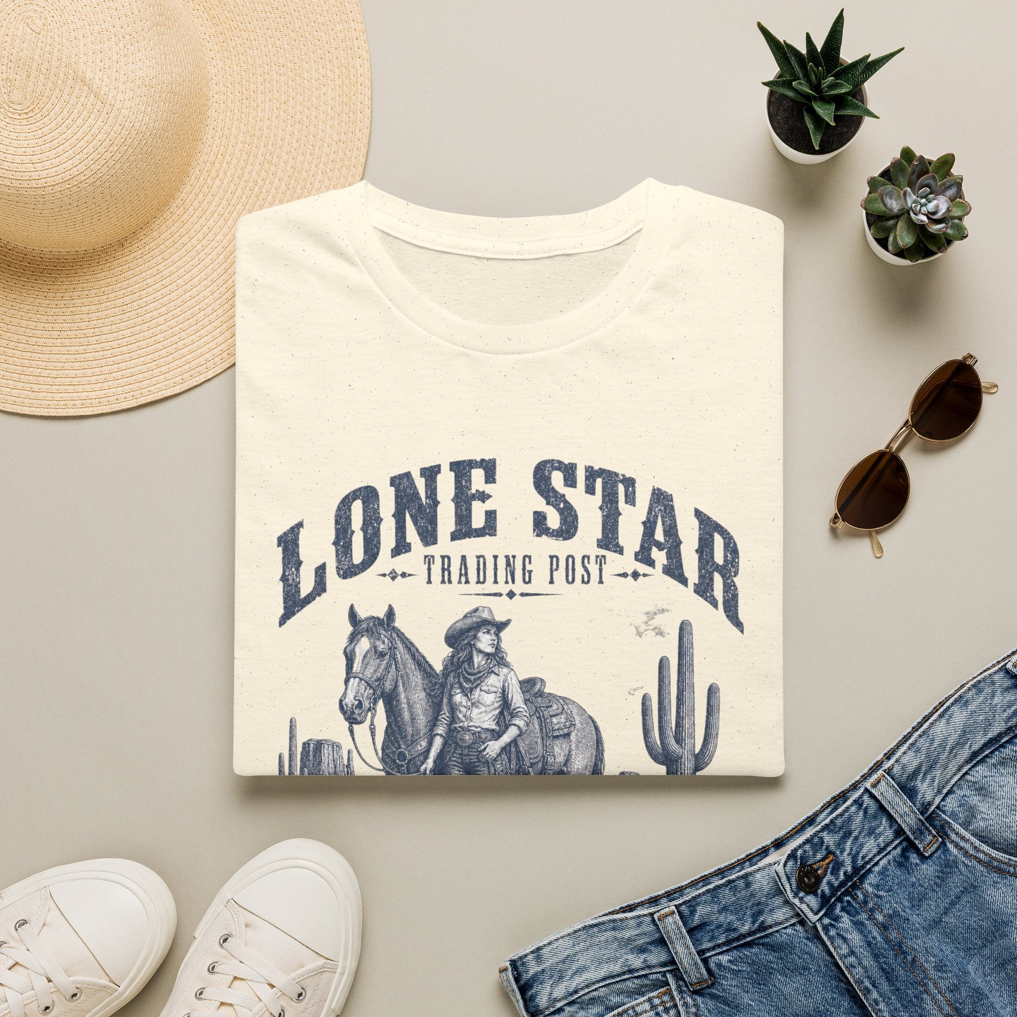 Lone Star Trading Post T-Shirt — Austin Texas Cowboy Graphic Tee