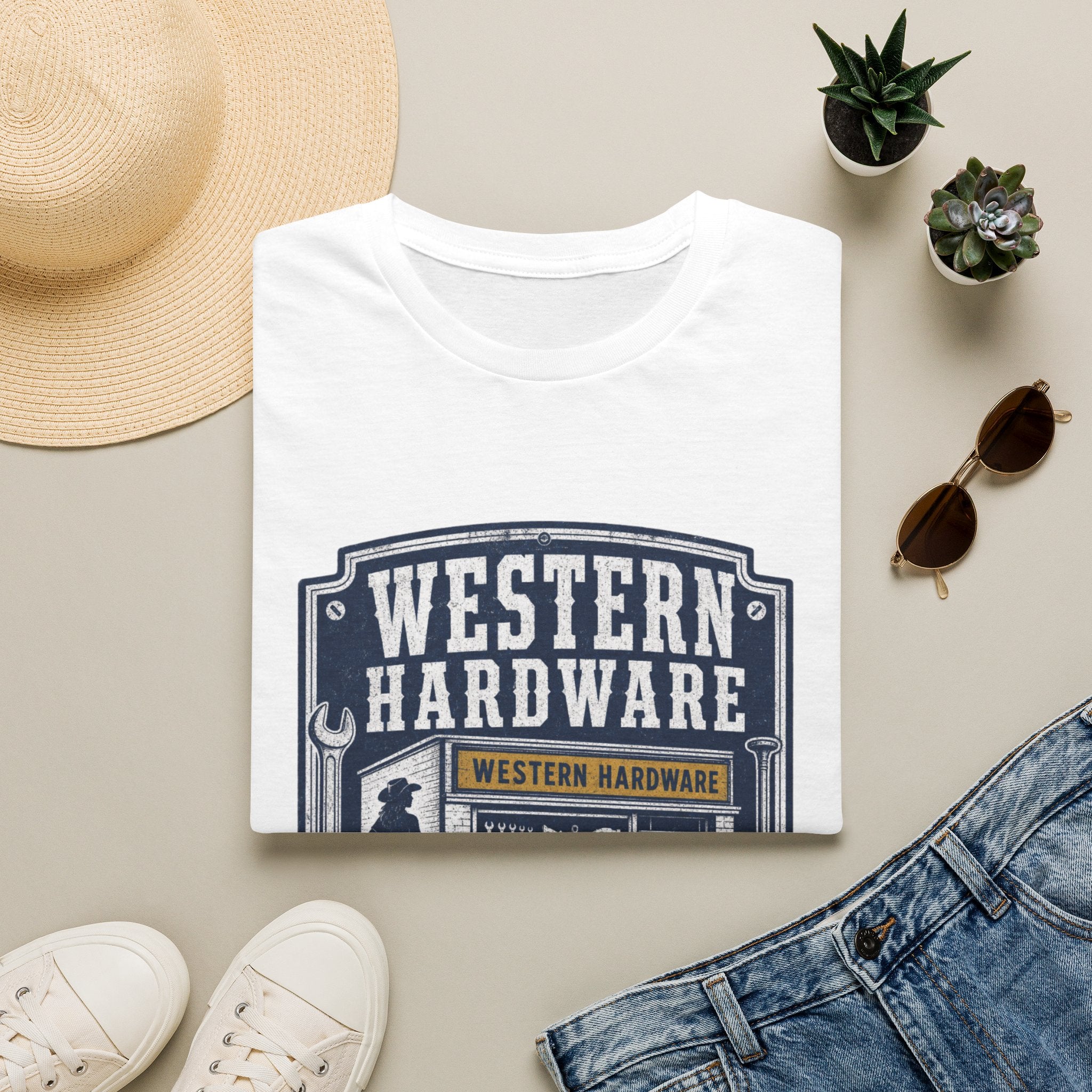 Western Hardware Vintage T-Shirt — Retro Storefront Graphic Tee