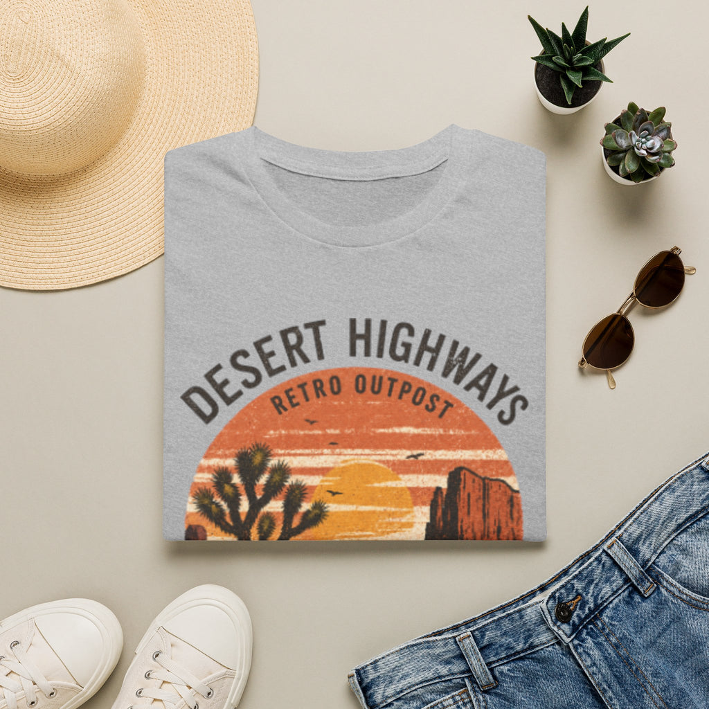Desert Highways T‑Shirt — Retro Outpost Sunset Graphic Tee