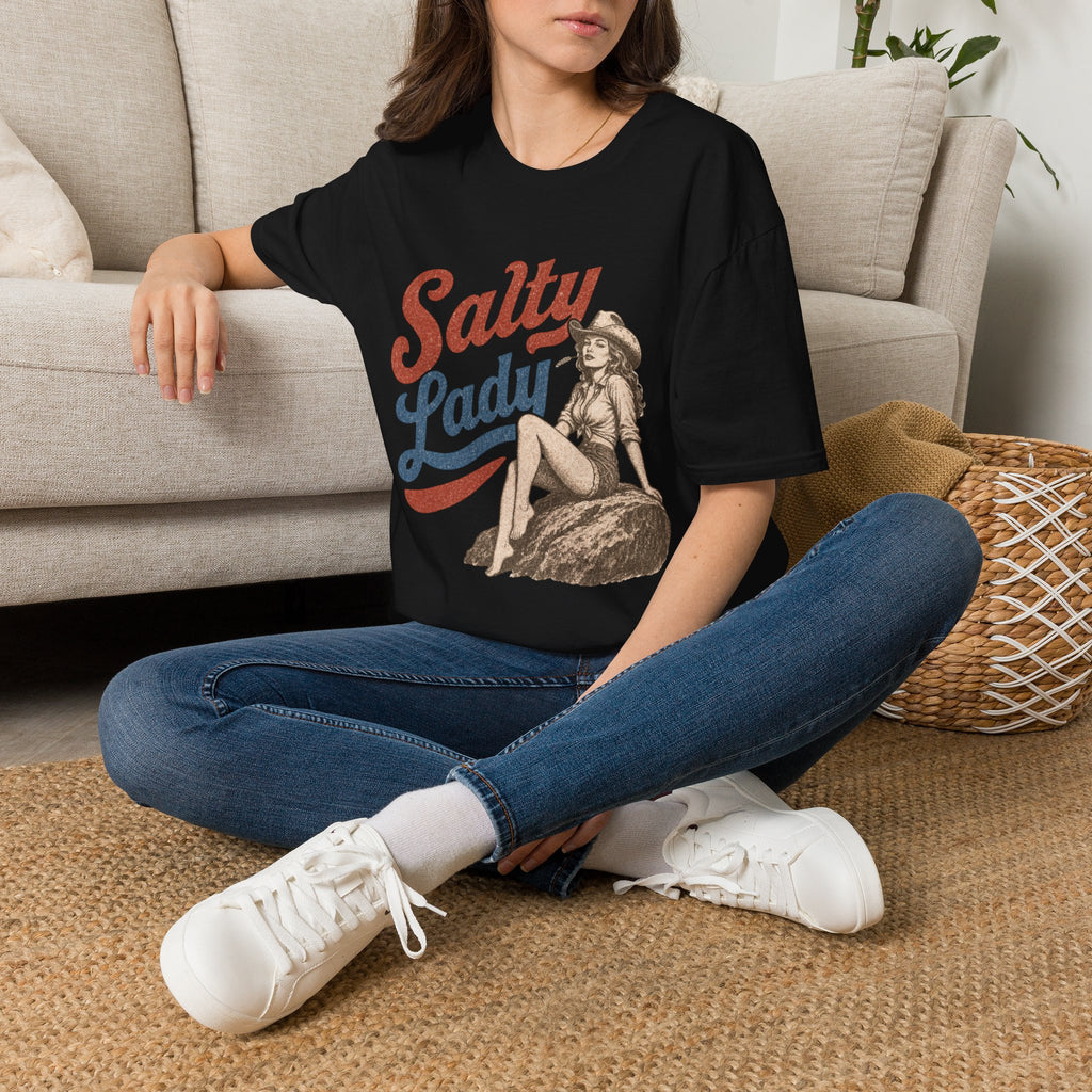 Salty Lady T-Shirt — Vintage Cowgirl Retro Graphic Tee