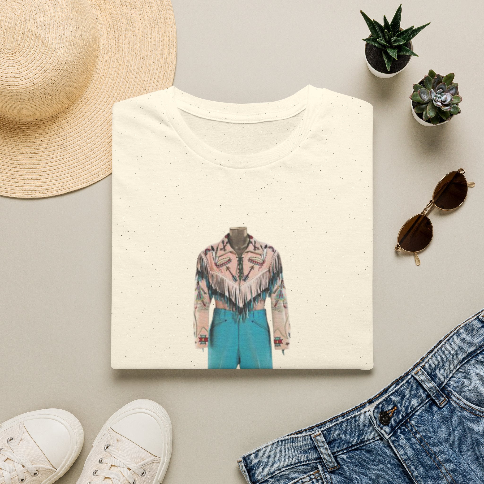 Cowboy Jacket Illustration T-Shirt — Vintage Western Outfit Graphic Tee