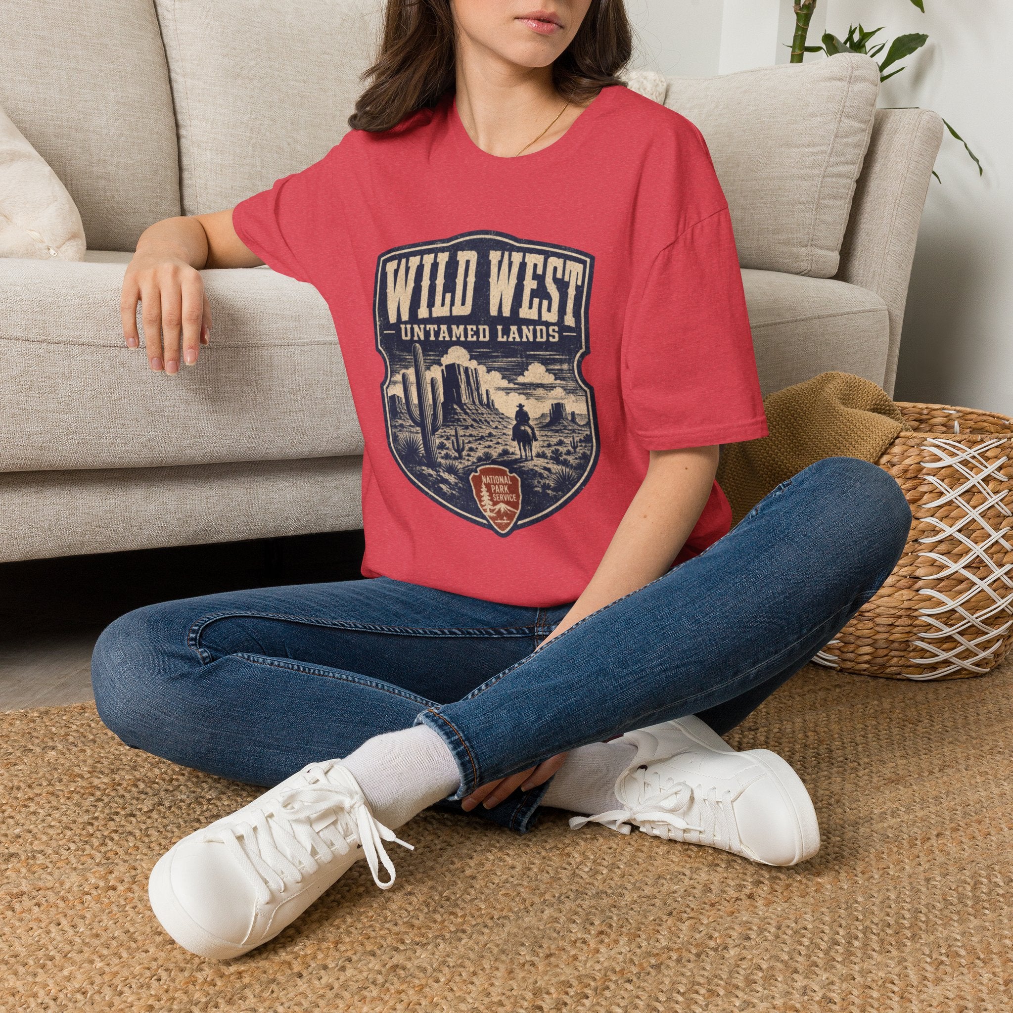 Wild West "Untamed Lands" T‑Shirt — Vintage Western Graphic Tee