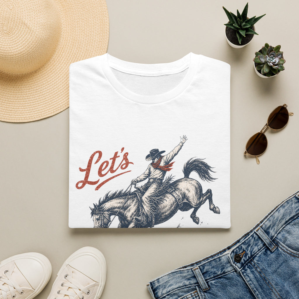 Let's Rodeo T‑Shirt — Vintage Bucking Bronco Western Graphic Tee