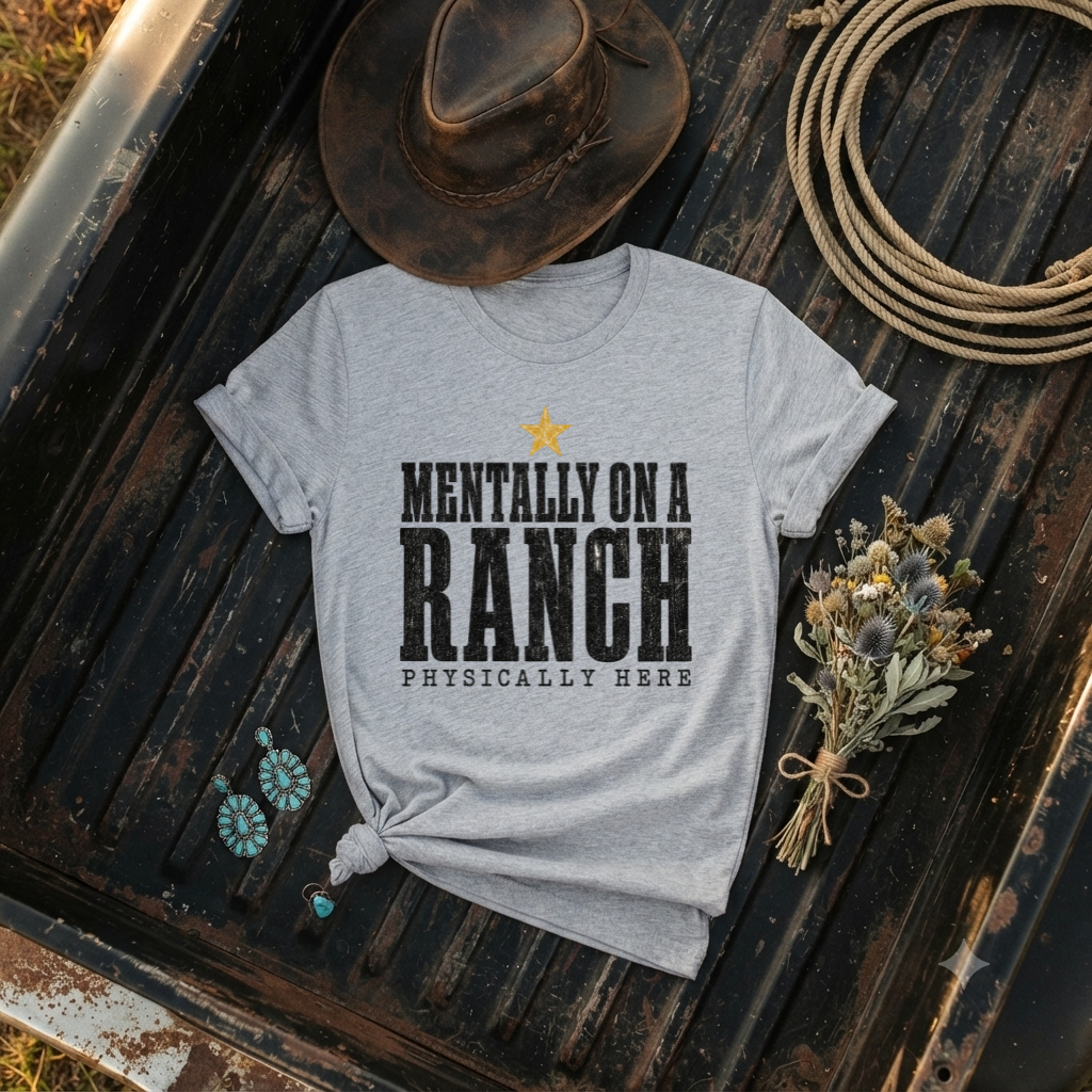 "Mentally on a Ranch" — Graphic T-Shirt