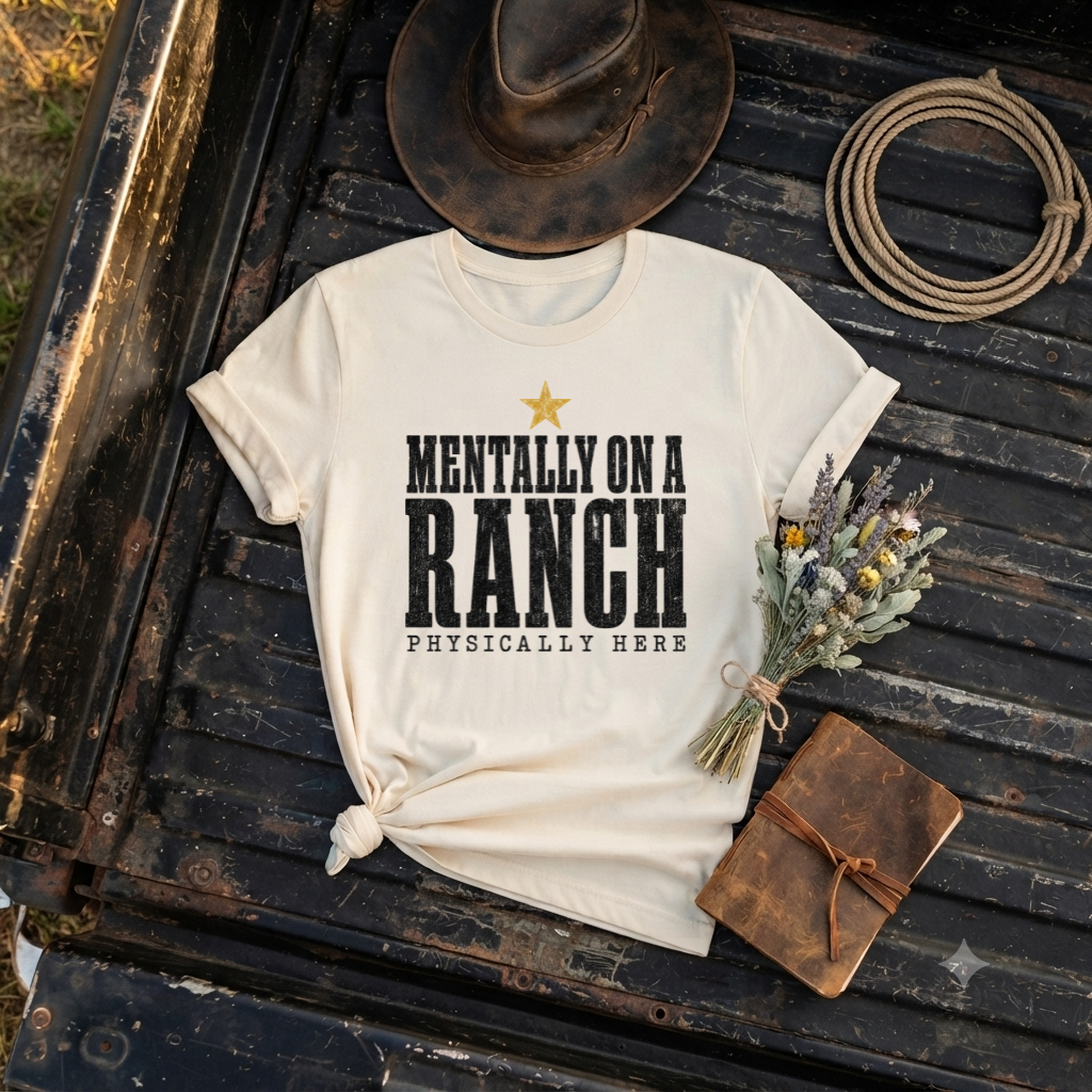 "Mentally on a Ranch" — Graphic T-Shirt
