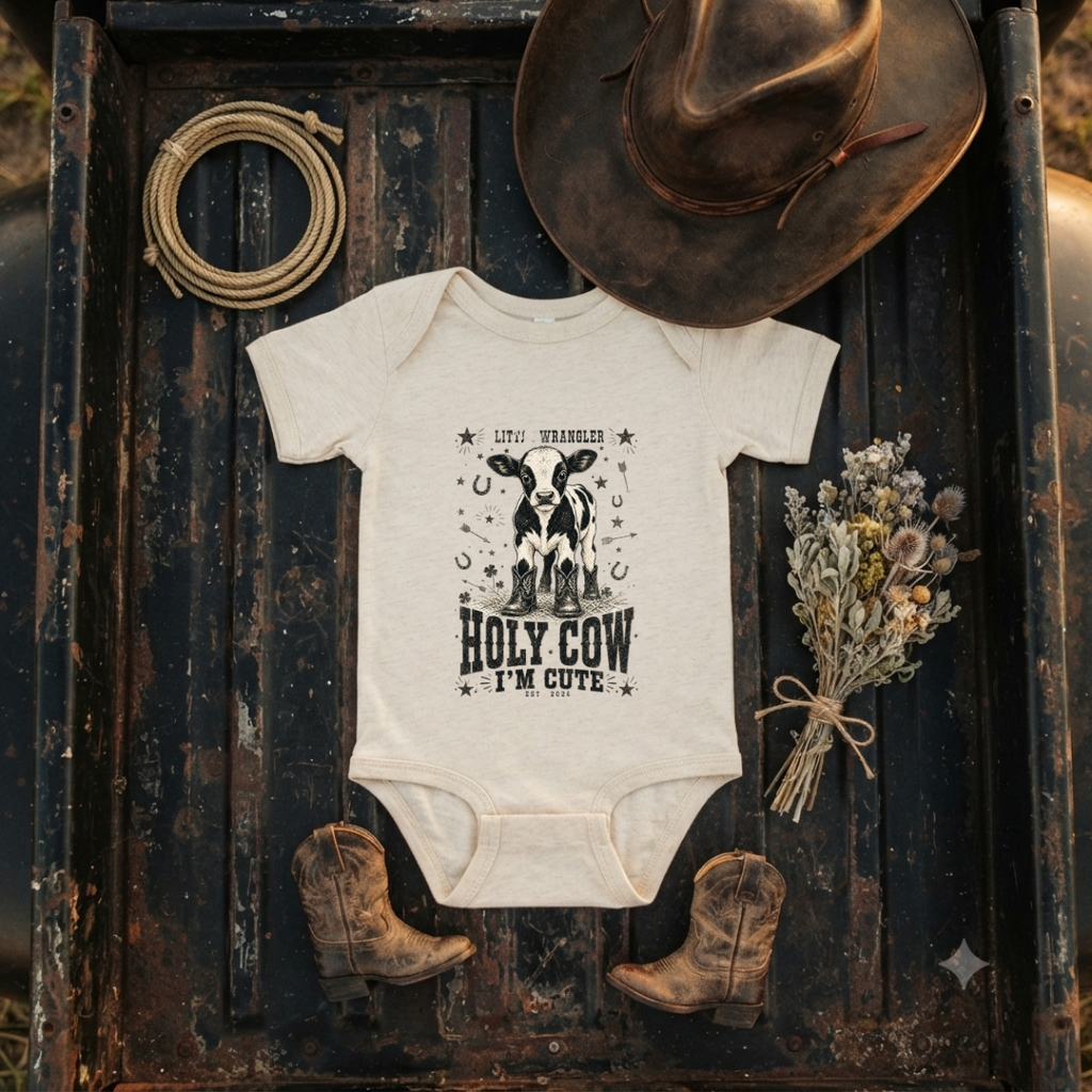 “Holy Cow, I’m Cute” Baby Onesie