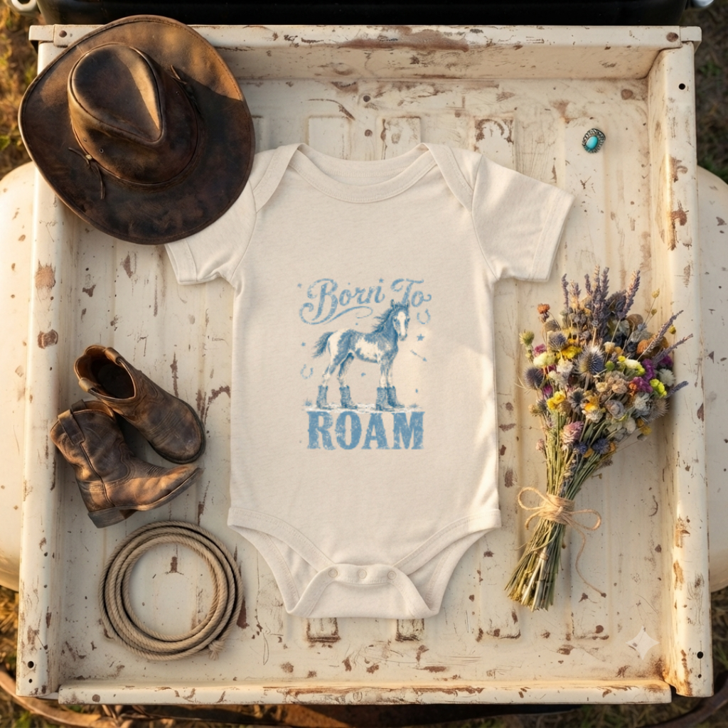 "Born to Roam" Baby Onesie