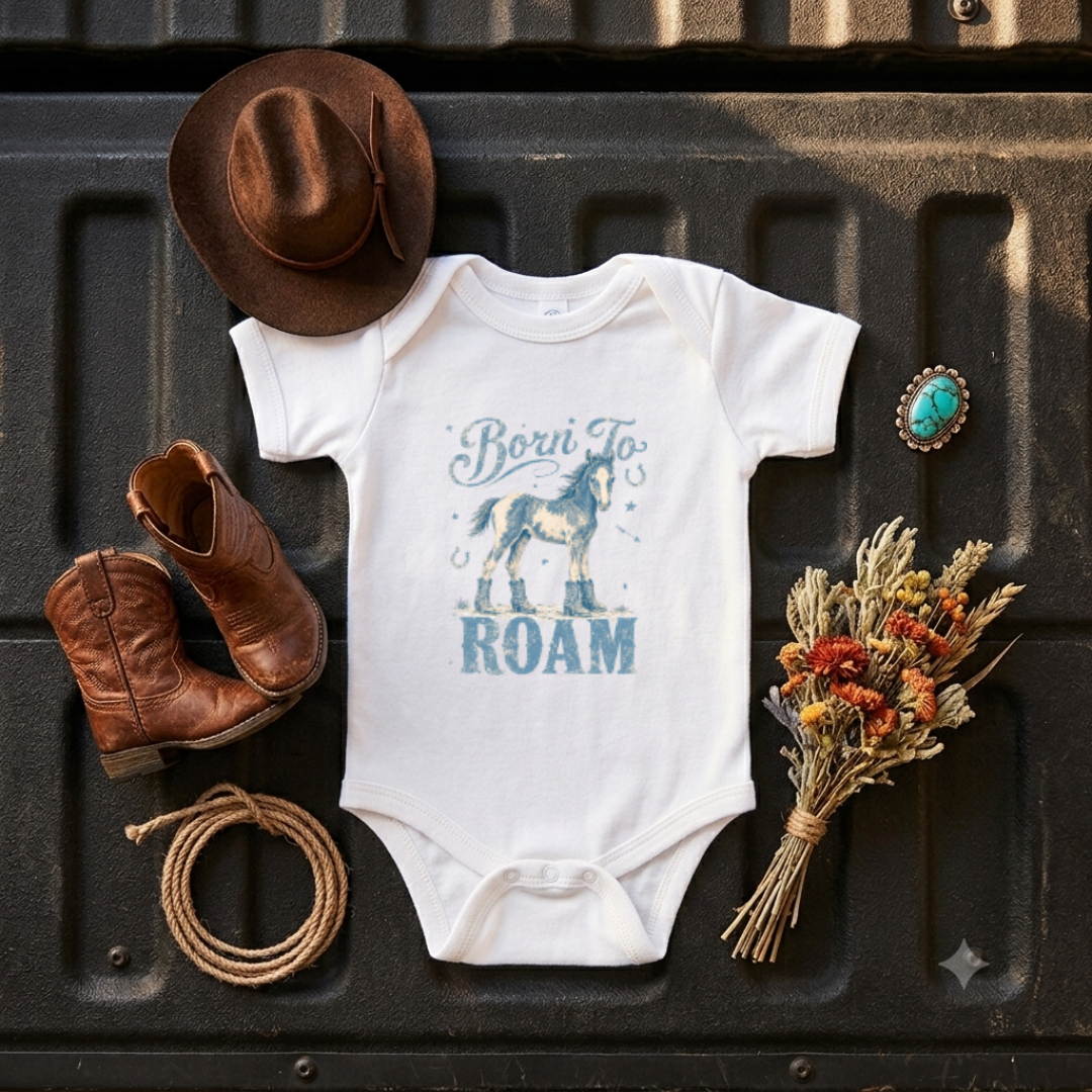"Born to Roam" Baby Onesie