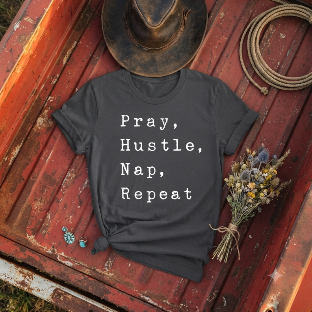 "Pray, Hustle & Repeat" Soft T-Shirt