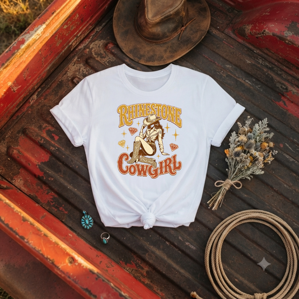 "Rhinestone Cowgirl" Graphic T-Shirt