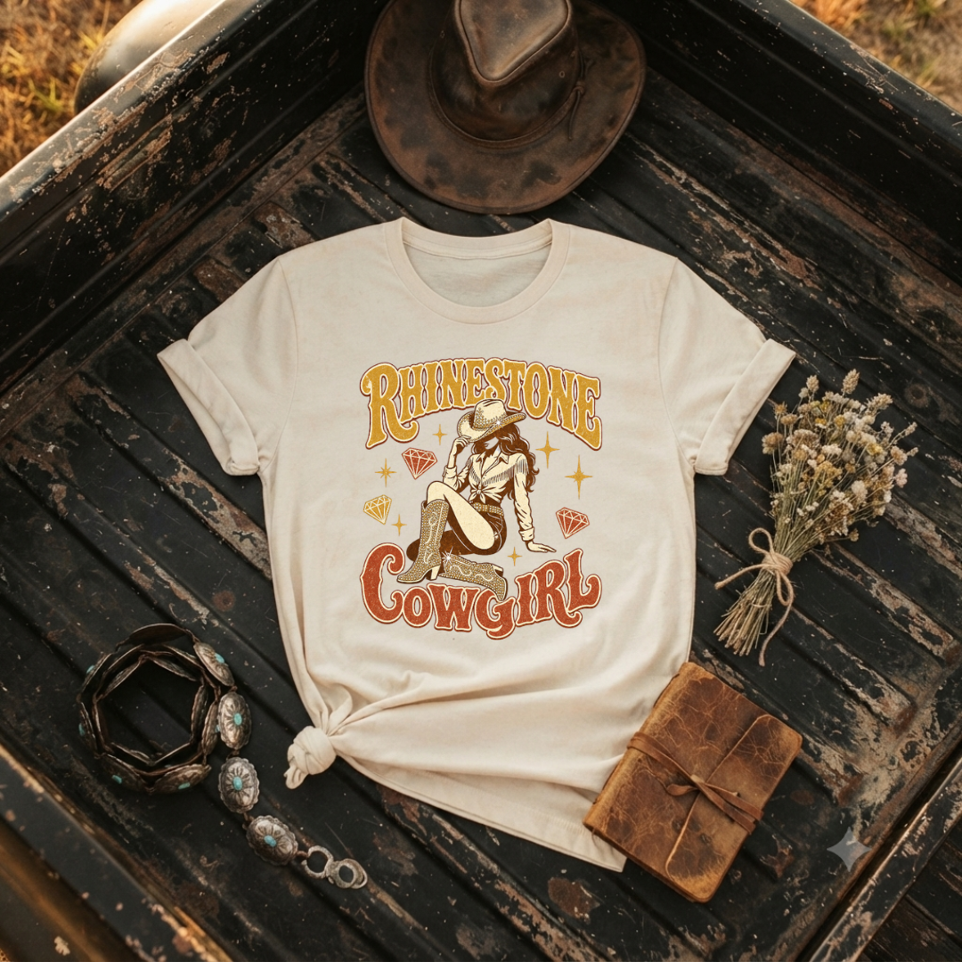 "Rhinestone Cowgirl" Graphic T-Shirt