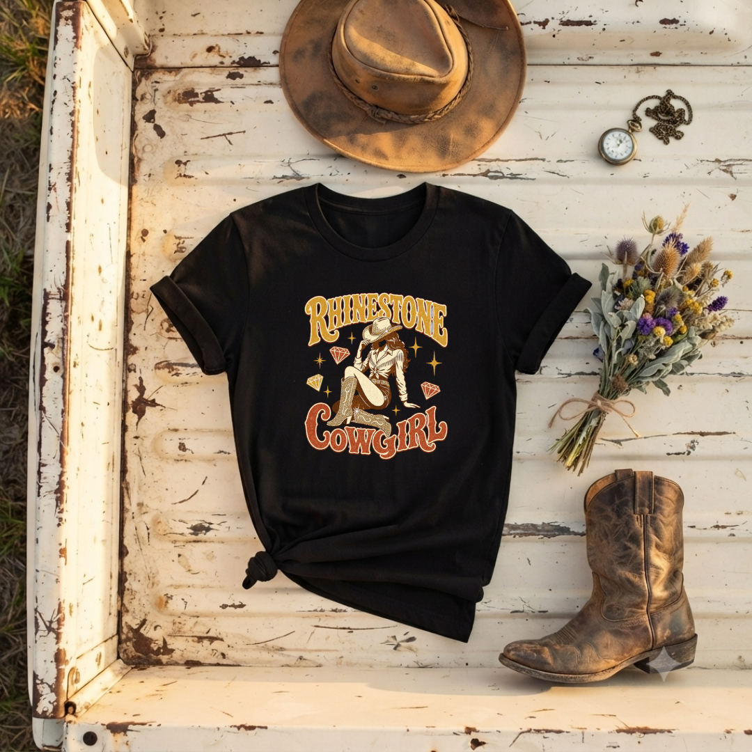"Rhinestone Cowgirl" Graphic T-Shirt