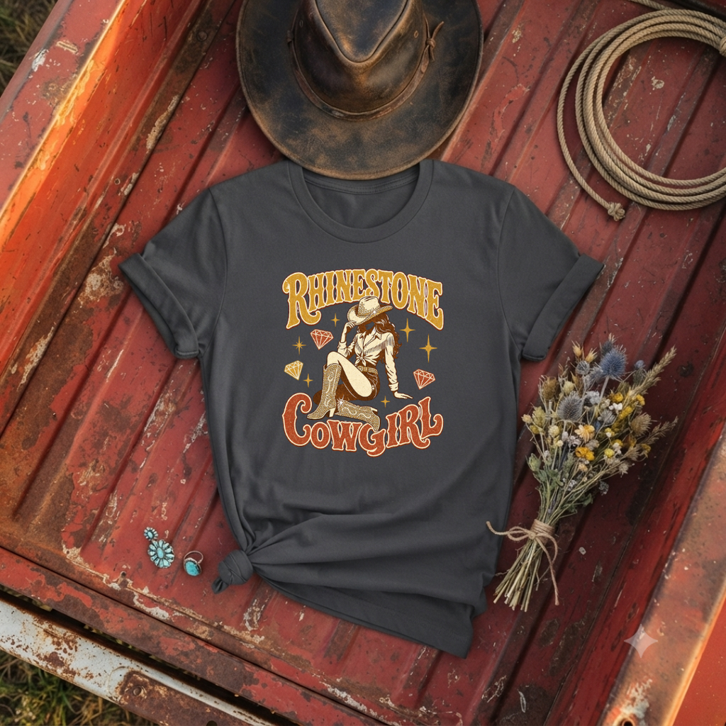 "Rhinestone Cowgirl" Graphic T-Shirt