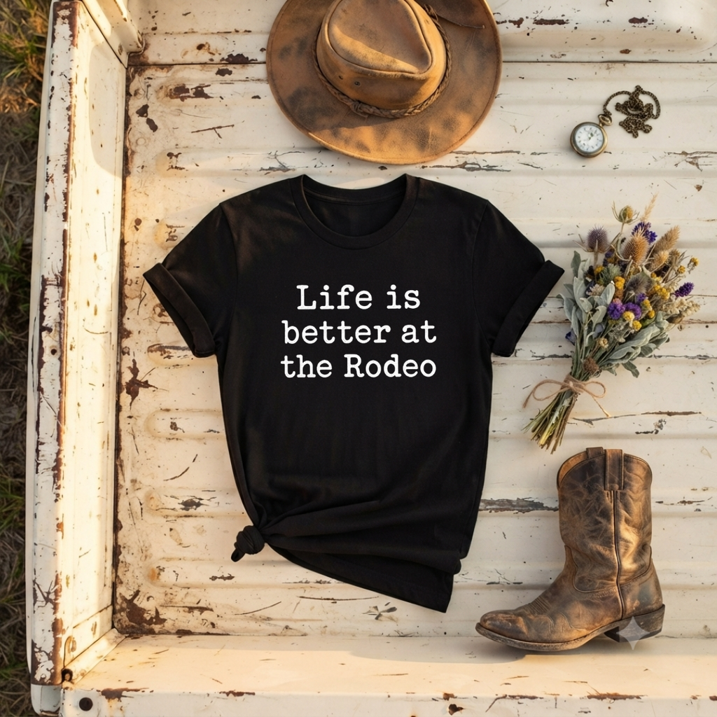"Life is better at the Rodeo"  Soft T-Shirt
