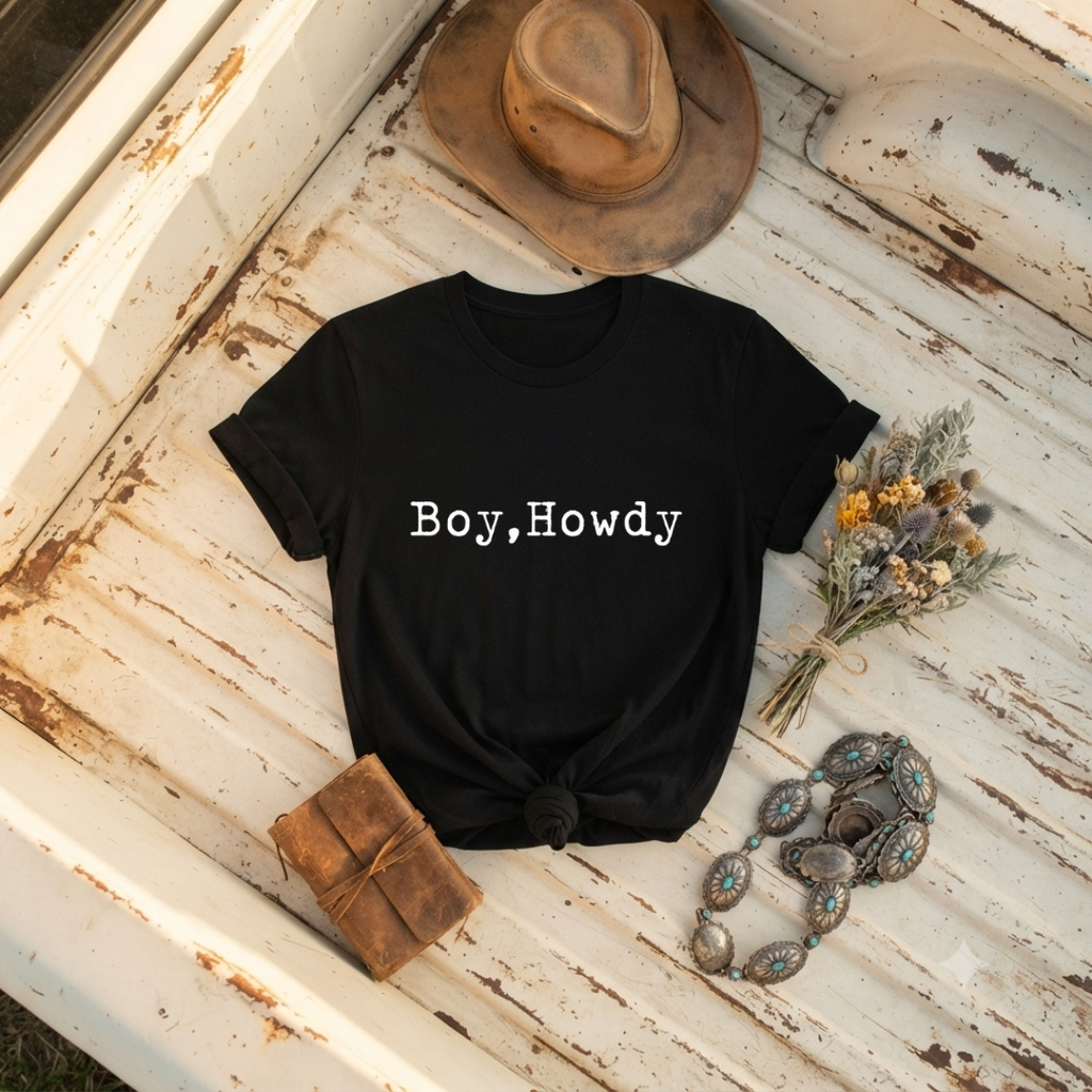 "Boy, Howdy" Colored T-Shirt