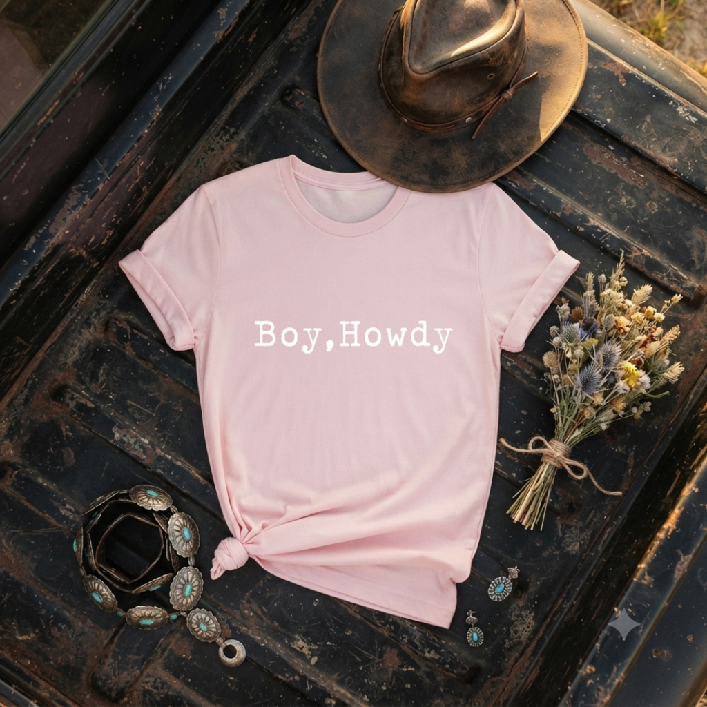 "Boy, Howdy" Colored T-Shirt