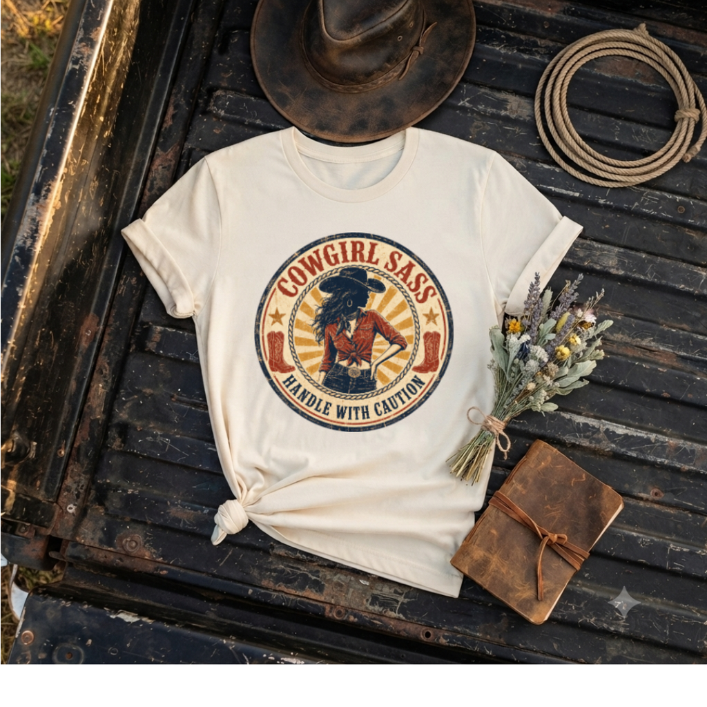 "Cowgirl Sass"  Graphic T-Shirt