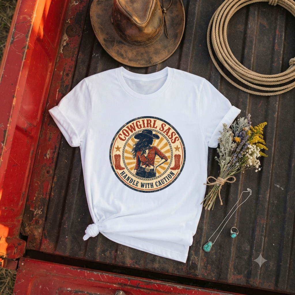 "Cowgirl Sass"  Graphic T-Shirt