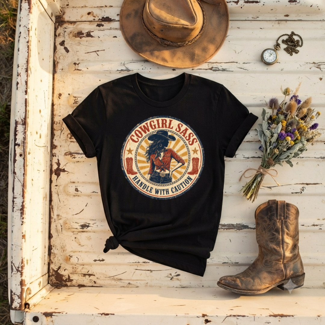 "Cowgirl Sass"  Graphic T-Shirt