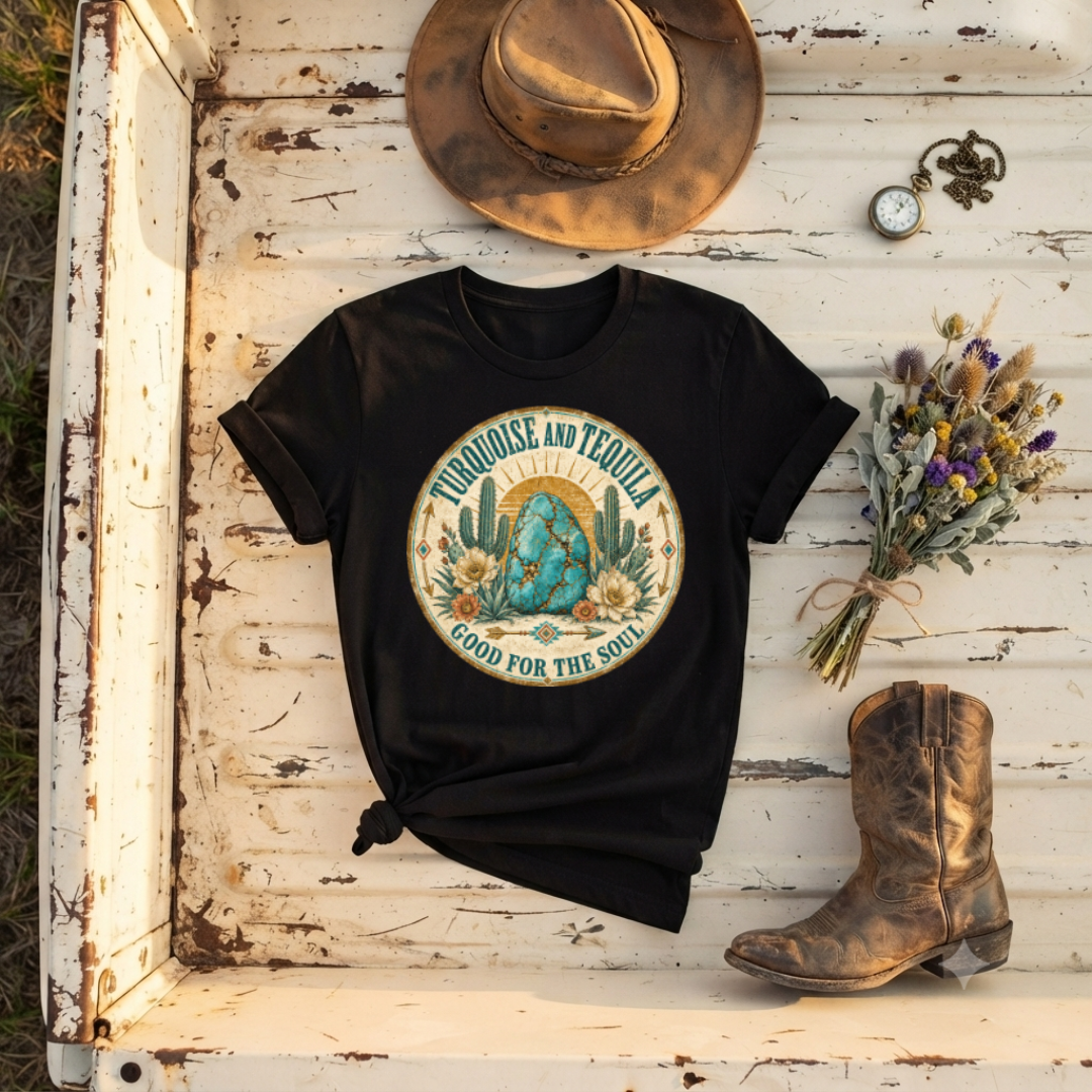 "Turquoise & Tequila" Graphic T-Shirt