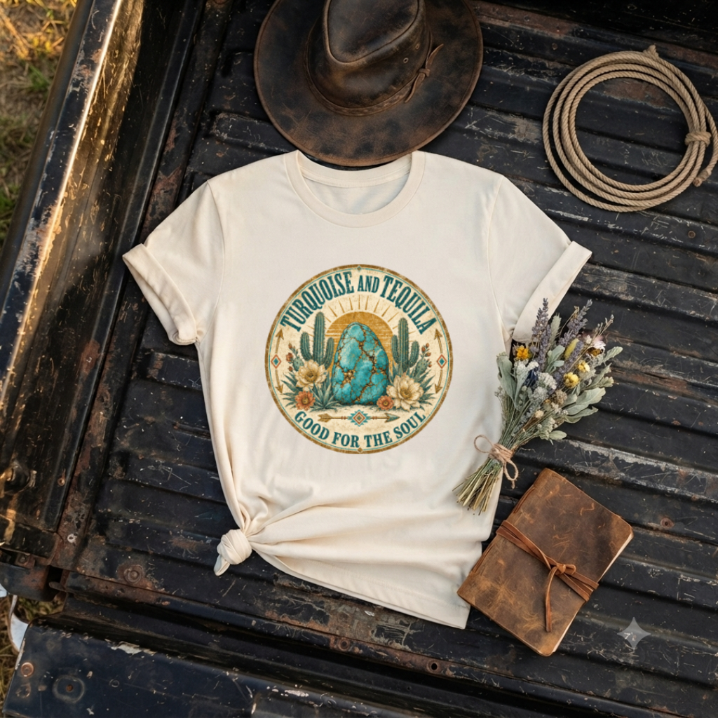 "Turquoise & Tequila" Graphic T-Shirt